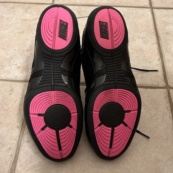 Nike Air Kapelle Womens Black/Pinkfire Rainbow Asymmetrical Weave Sneaker size 8 - Picture 10 of 14